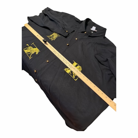 Vintage CST Studio Black Oversized Safari Animal Embroidered Button Down Shirt - Picture 6 of 7